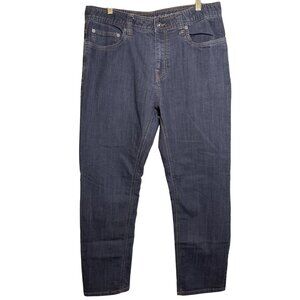 PrAna Mens Jeans Size 33 X 30 Slim Black Organic Cotton Straight Leg Stretch